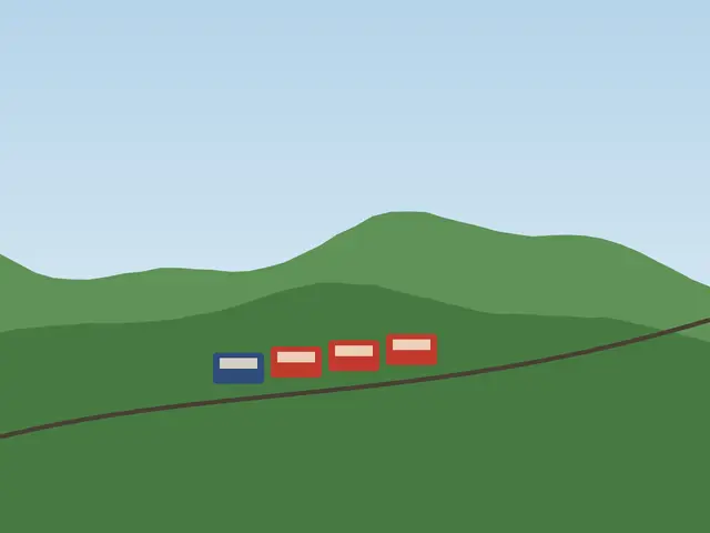 Toy train climbing up to Matheran