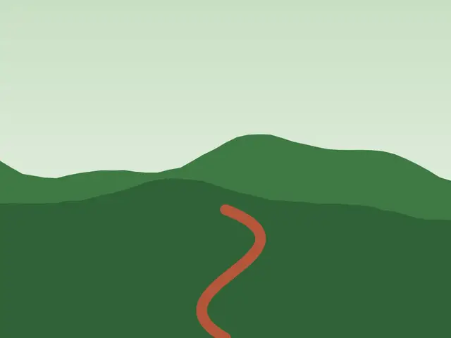Red mud trails through the forest