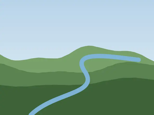 Krishna river winding through the valley