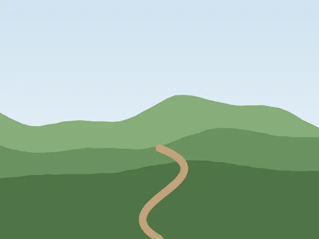 Ghat road curving down the hills
